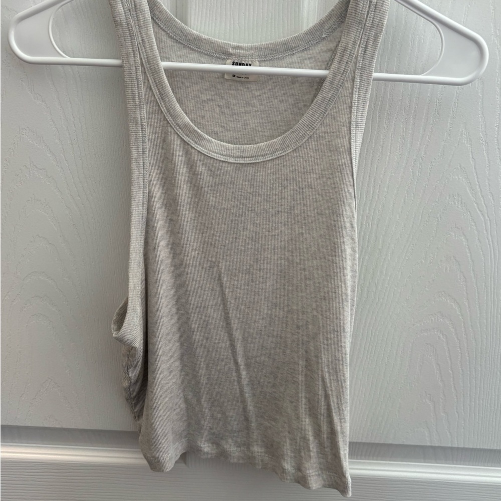 Sunday Best heather grey women’s tank top